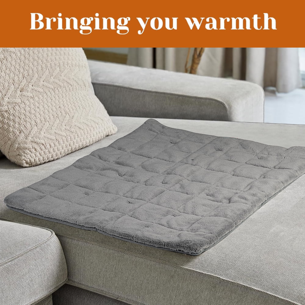 Heating Pad for Back Pain & Cramps Relief, 20"x24" Electric Heat Pad for Neck, Shoulders & Menstrual Pain, Multiple Heat Settings & Auto-Off Timer, Soft Machine Washable Fabric, Grey