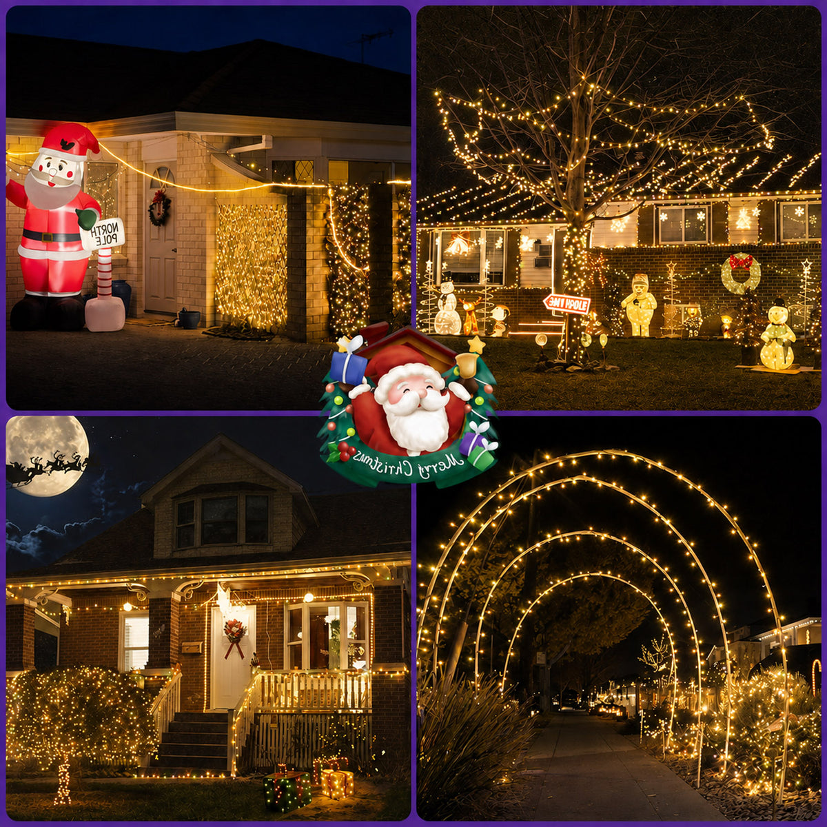 2 Pack 200 Christmas LED Solar String Lights for Outside, 75ft 8 Modes Solar Christmas Lights