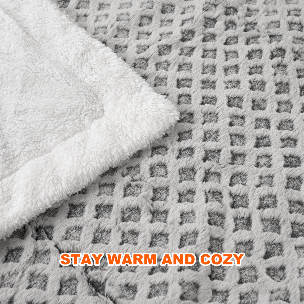 50"×60" Electric Blanket Heated Throw Blanket with 6 Heating Levels and 8 Time Settings Washable, Dark Grey
