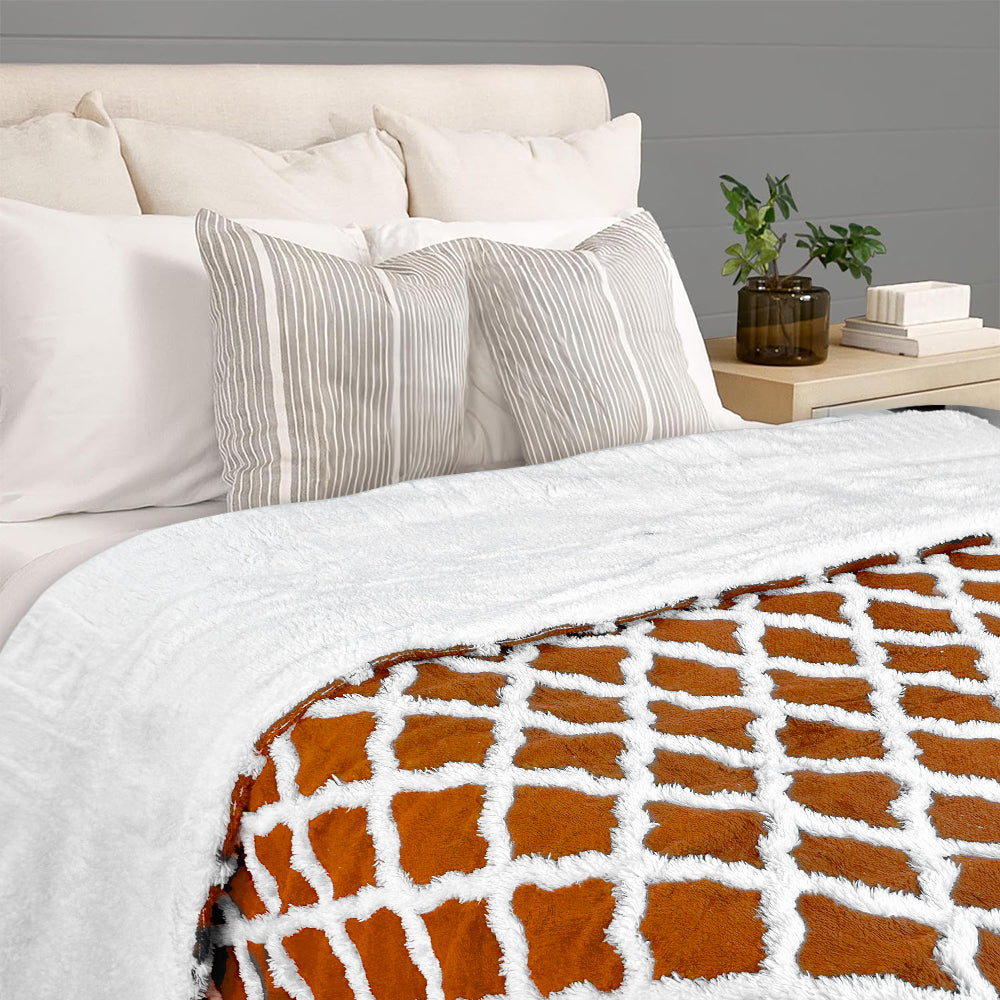 Heated Blanket Electric Throw 50''X60''-with 6 Heating Levels , ETL Certified Machine Washable (Orange)
