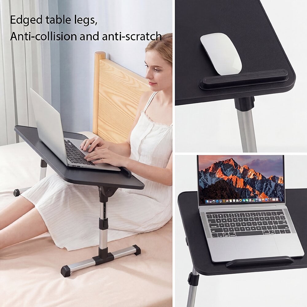 COWIN Laptop Desk Table, Adjustable Laptop Stand, Foldable Lap Desks 20.5×11.82 in (Black)