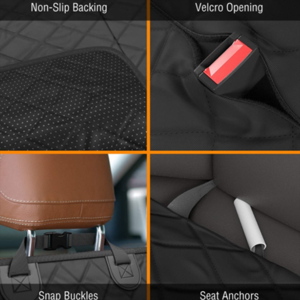Dog Back Seat Cover Protector Waterproof Scratchproof Nonslip Hammock for Dogs Backseat Protection Against Dirt and Pet Fur Pets Seat Covers for Cars & SUVs