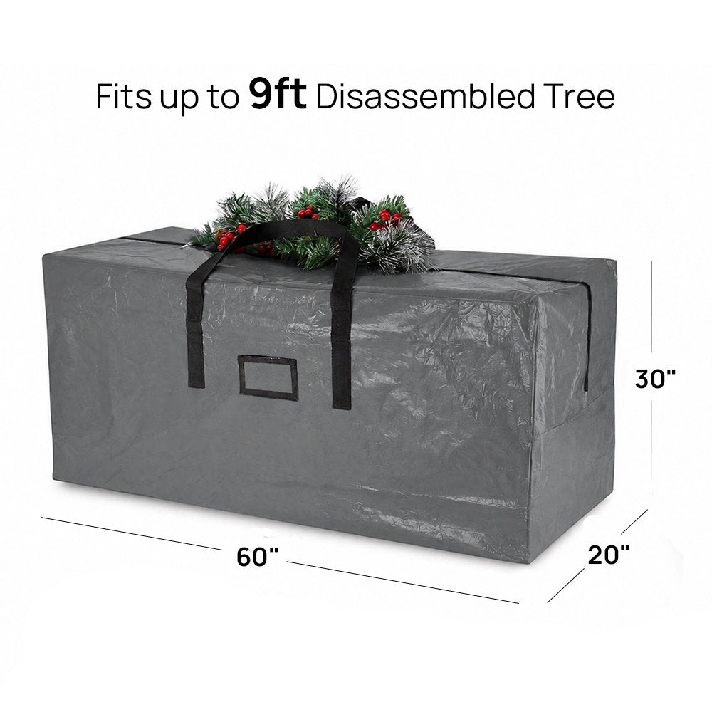 Cowin 9 ft Christmas Tree Storage Bag , for Big Artificial Xmas Tree,Holiday Trees, Grey