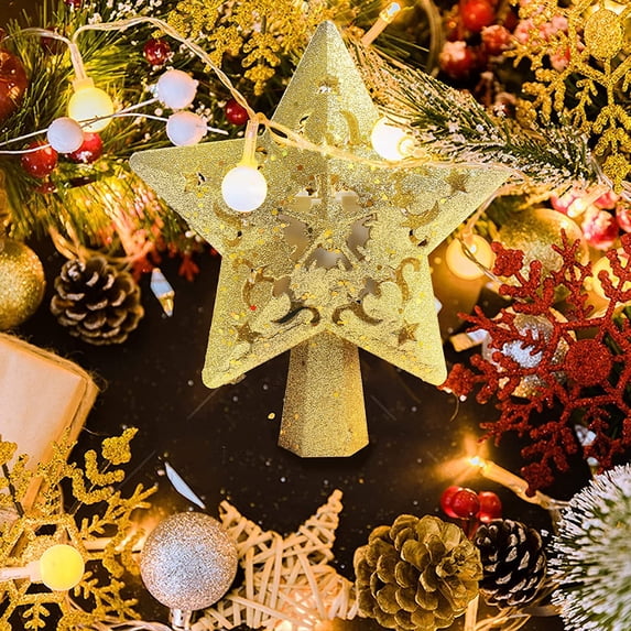 Cowin Christmas Tree Topper Projector, LED Star Tree Topper Light, Xmas Decorations