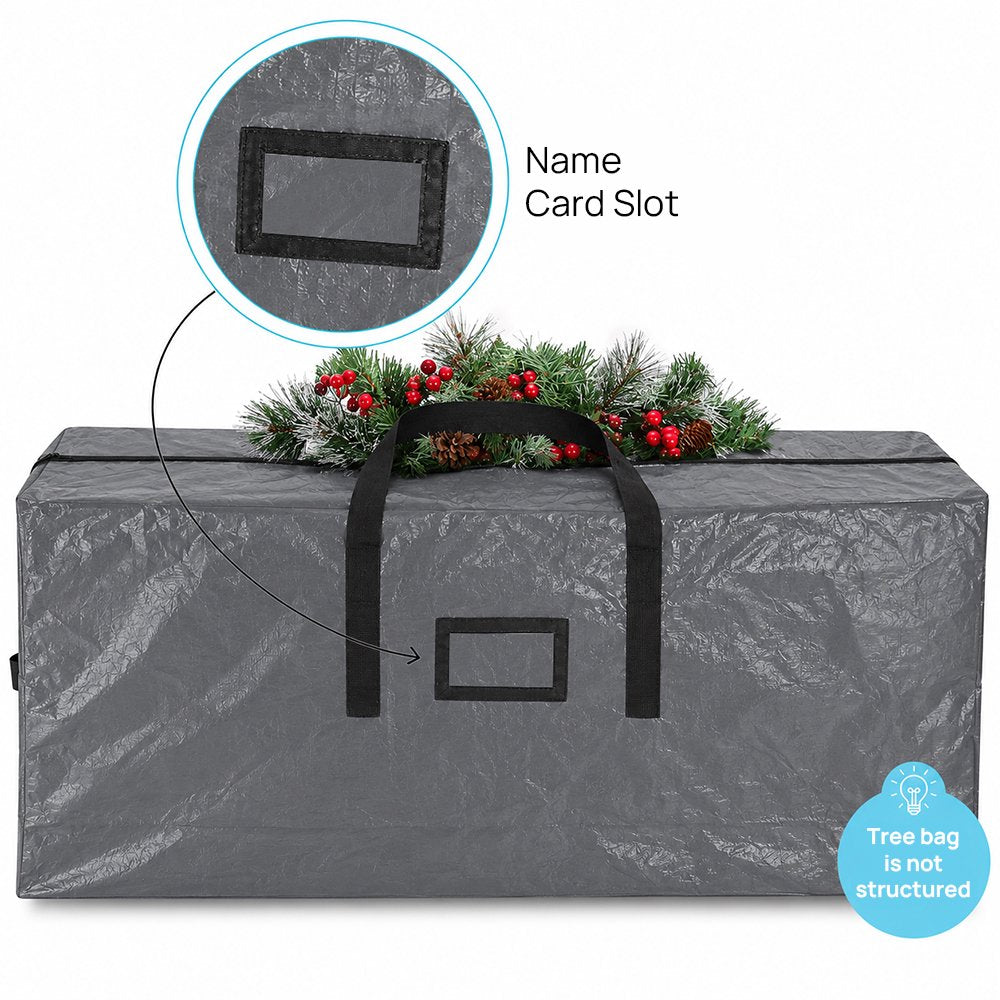 Cowin 7.5 ft Christmas Tree Storage Bag , for Big Artificial Xmas Tree,Holiday Trees, Grey