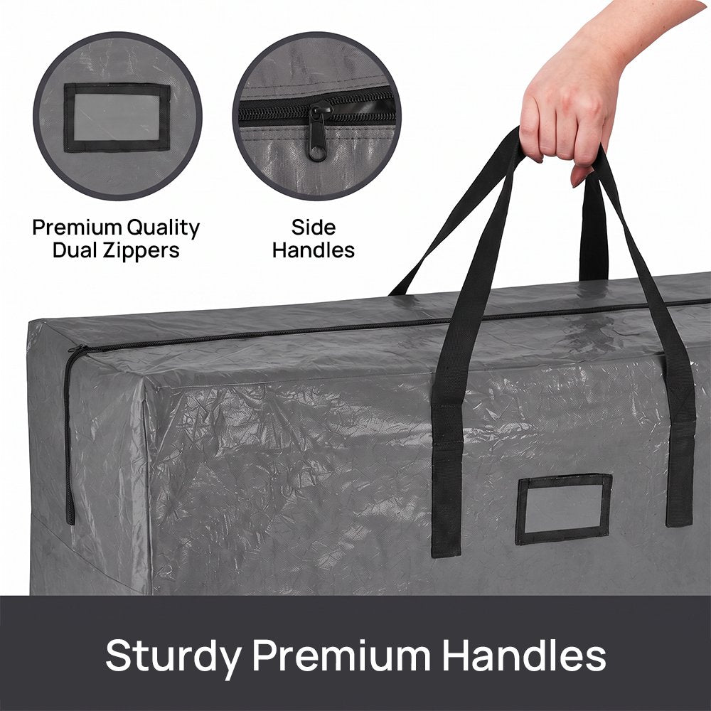 Cowin 9 ft Christmas Tree Storage Bag , for Big Artificial Xmas Tree,Holiday Trees, Grey