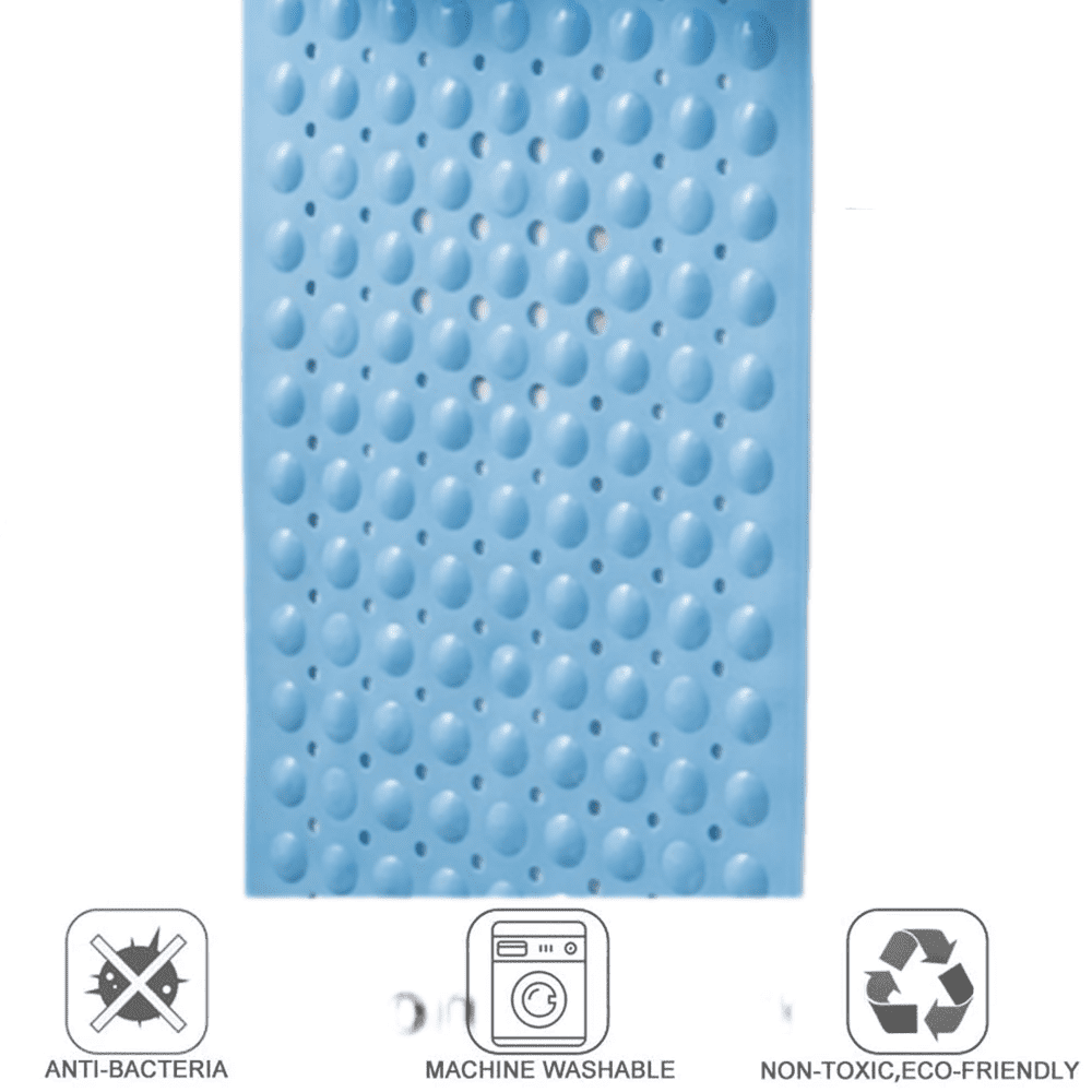 Bath Tub Mat, 39 x 16 Inches Anti Slip Material Blue