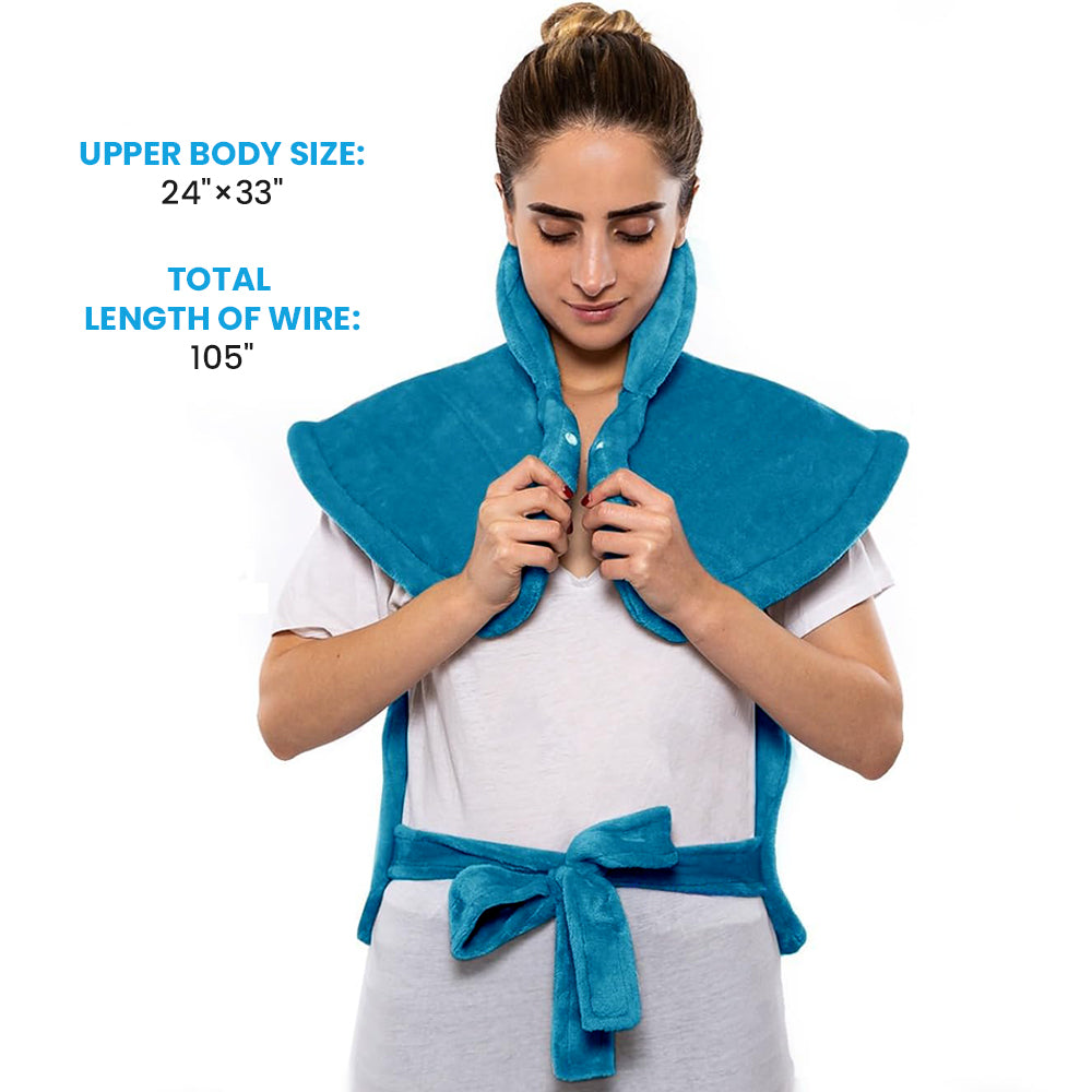 Heating Pad for Back Neck and Shoulders 24" x33'' Heating Vest 6 Heating Levels Fast for Relaxing Birthday Gifts