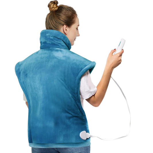 Heating Pad for Back Neck and Shoulders 24" x33'' Heating Vest 6 Heating Levels Fast for Relaxing Birthday Gifts