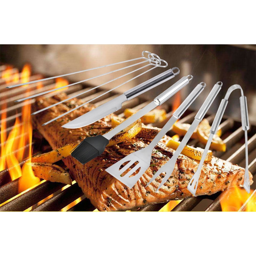 Grilling Accessories BBQ Grill Tools Set, 9 Pieces Stainless Steel Grill Kit with Case, Barbecue Utensil Tool