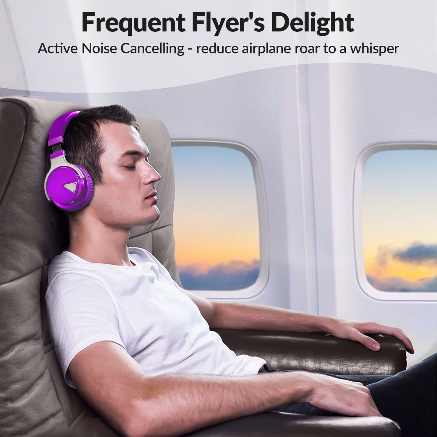 COWIN Bluetooth Noise-Canceling Over-Ear Headphones, e7anc