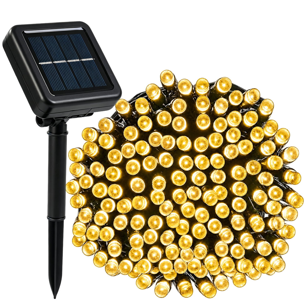 Cowin 200 Christmas LED Solar String Lights for Outside, 75ft 8 Modes Solar Christmas Lights