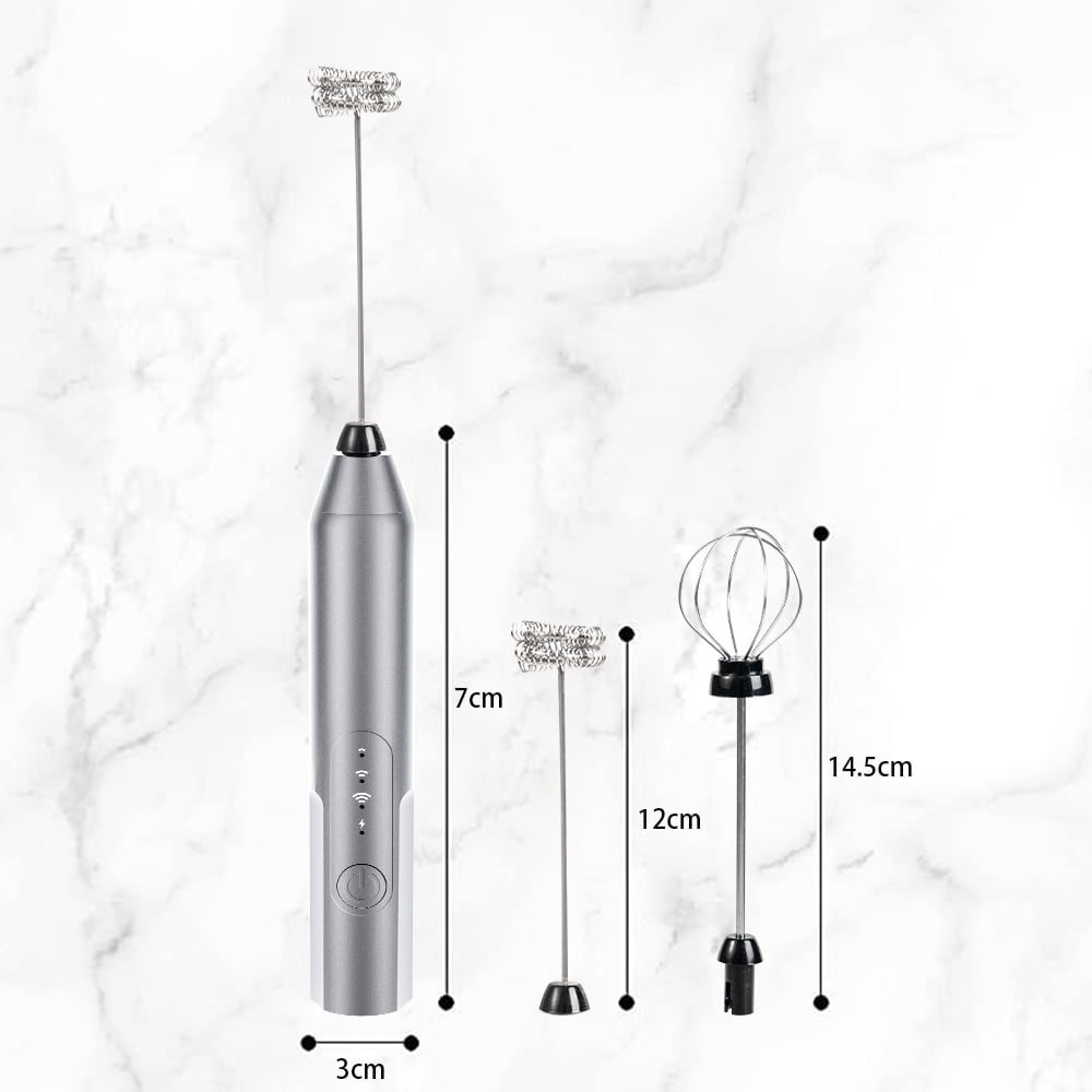 Cowin Milk Frother Wand Drink Mixer - Handheld Milk Frother Electric Whisk - Easy-Clean Stainless Steel Frother Wand & Mini Blender - Electric Coffee Frother for Milk Coffee Lattes