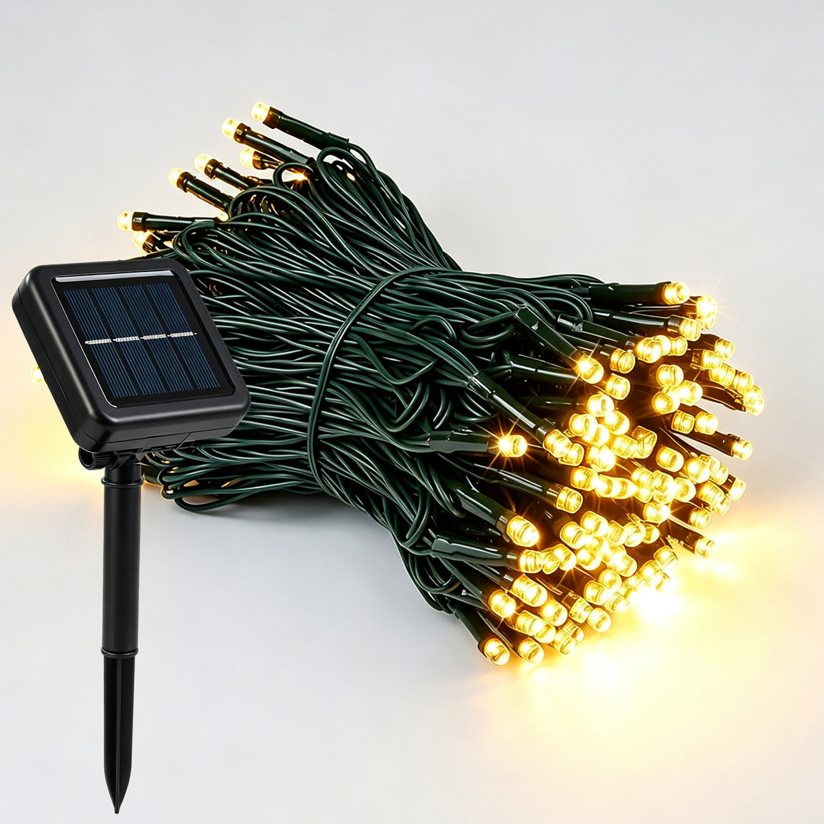 2 Pack 200 Christmas LED Solar String Lights for Outside, 75ft 8 Modes Solar Christmas Lights