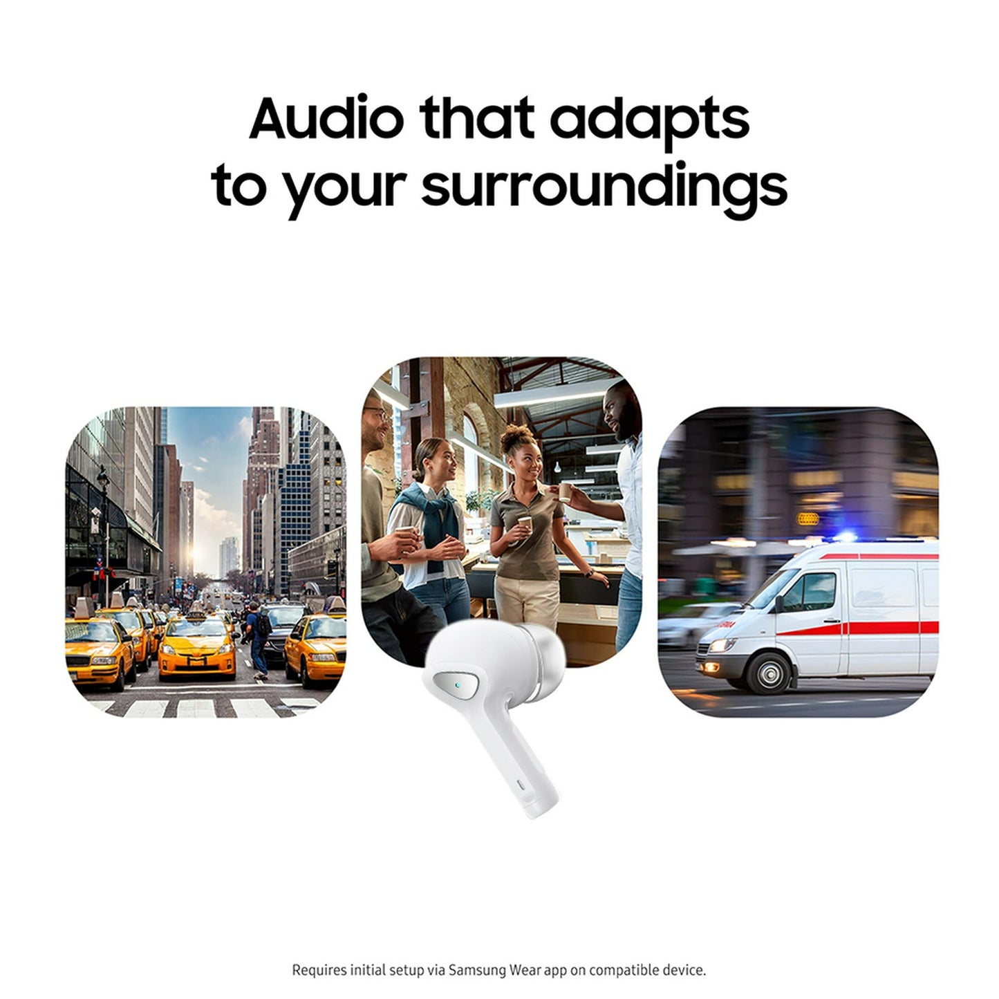 True Wireless Bluetooth Earbuds with Smart LED Display Charging Case , Bluetooth 5.3 Earbuds in-Ear TWS Stereo Headphones, IPX7 Waterproof in Ear Earphones, White