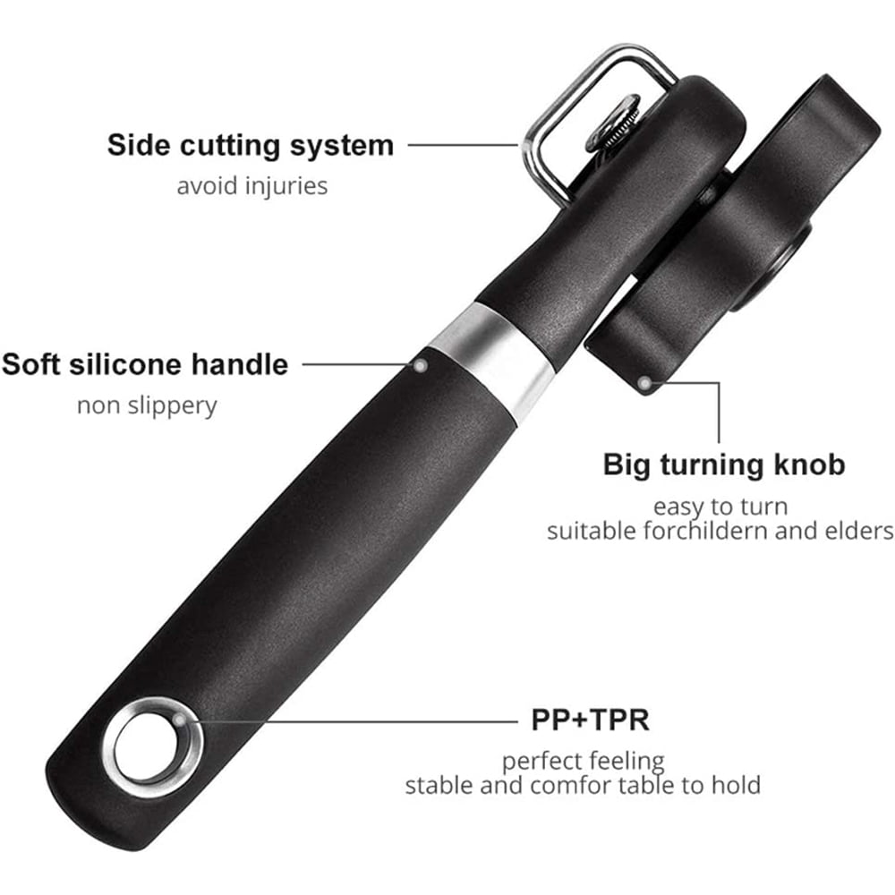 Cowin Can Opener Manual Cutting Can Opener Safe Smooth Edge Stainless Steel Ergonomic Can Opener Kitchen Restaurant