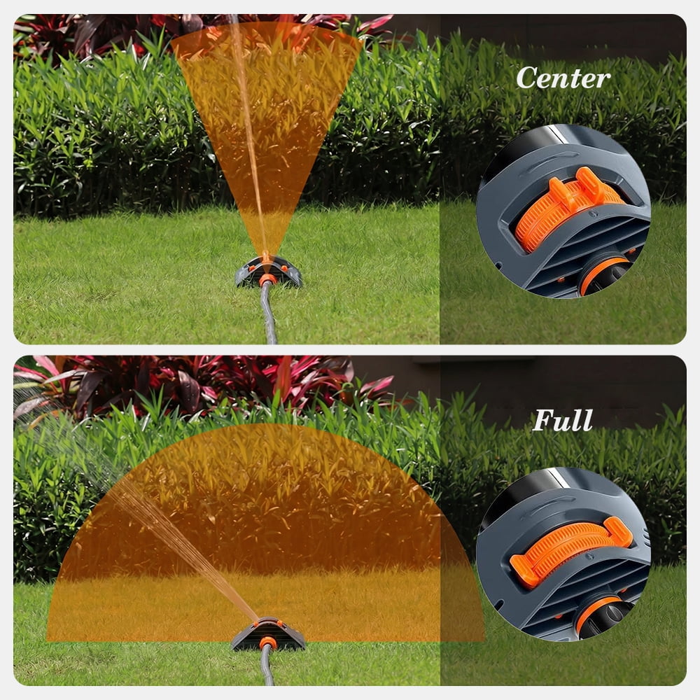 Lawn Sprinkler 19 Hole Nozzles 4 Spray Modes for Yard, Garden Water Oscillating Sprinkler with Spray Jet Cleaning Needle