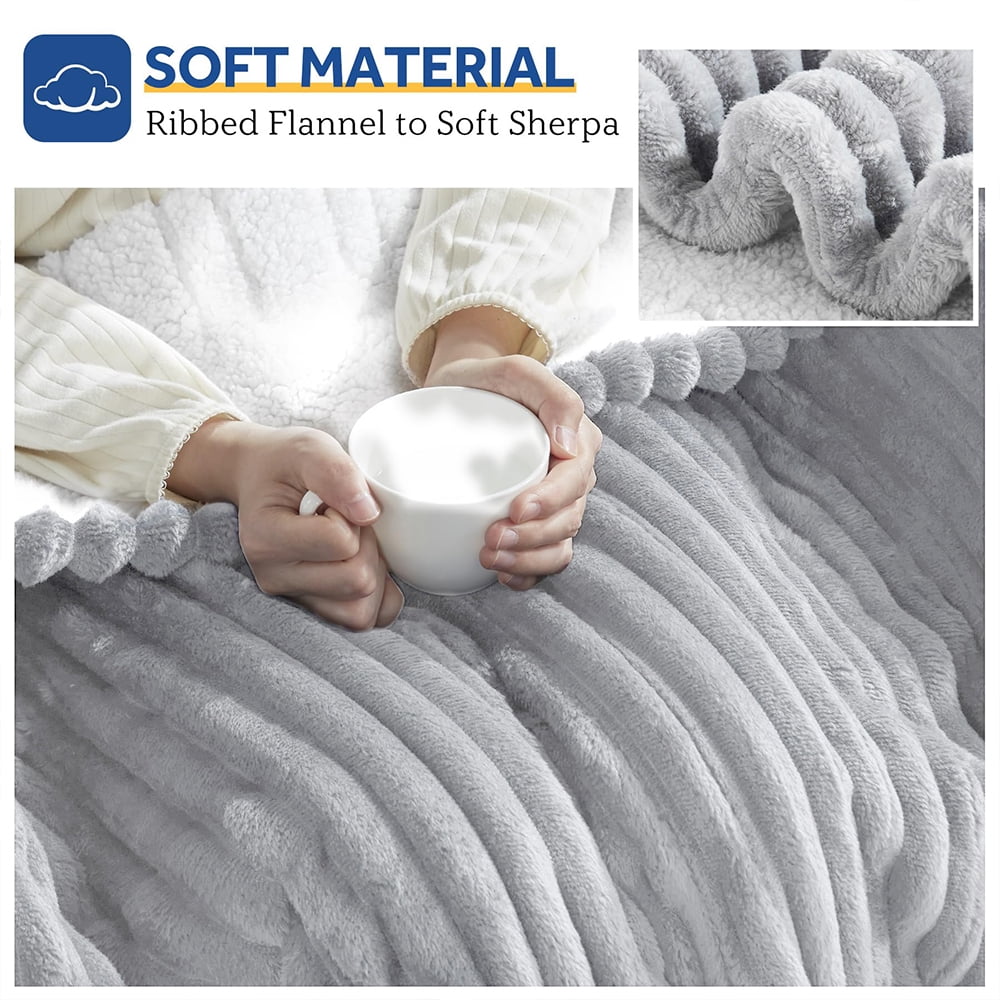 Electric Heated Blanket - 62"x84" Heating Blanket with 4 hours Auto-off, 6 Level Over-heat Protection, Soft Flannel, Electric Blanket ETL/FCC Certification