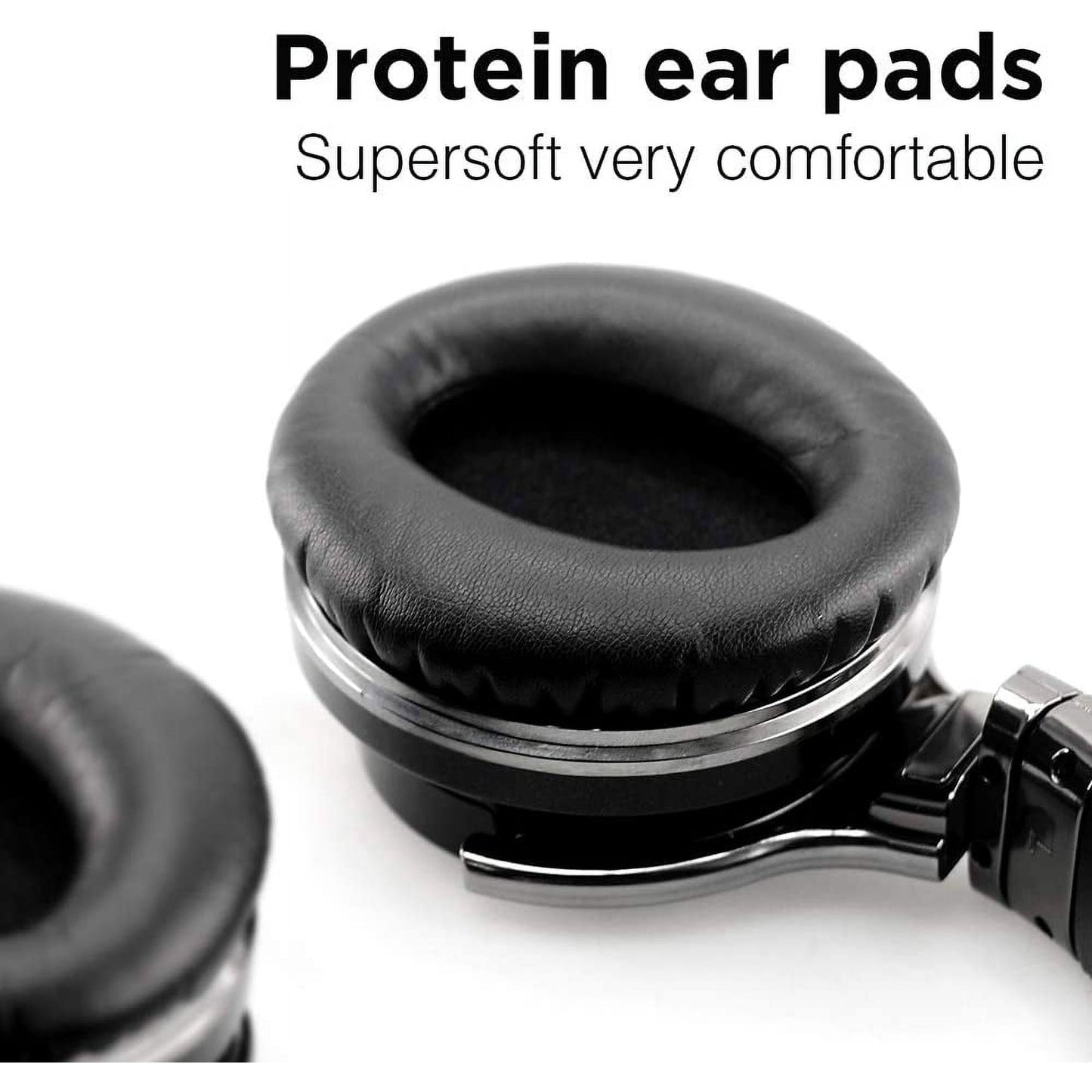 COWIN E7 Active Noise Cancelling Headphones Bluetooth Headphones with Mic Deep Bass Wireless Headphones Over Ear(Black)
