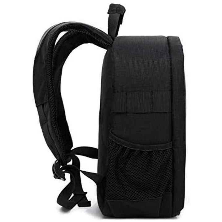 Camera Bag, Waterproof Nylon Camera Backpack for DSLR Cameras, Lens and Accessories Black Grey