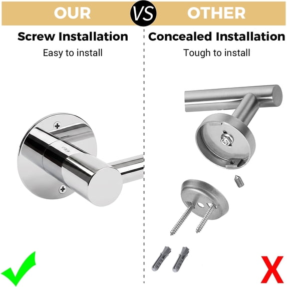 Towel Rack for Bathroom - 20'' Rustproof Towel Holder, Sturdy Towel Bar Wall Mounted, Space-Saving Towel Hanger, Bathroom Accessories, Home Decor, Apparment Essentials, Silver