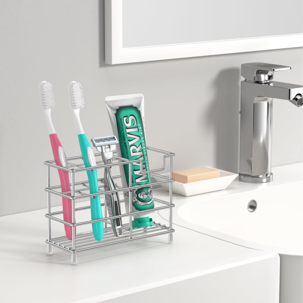 Stainless Steel Bathroom Toothbrush Holder Toothpaste Holder