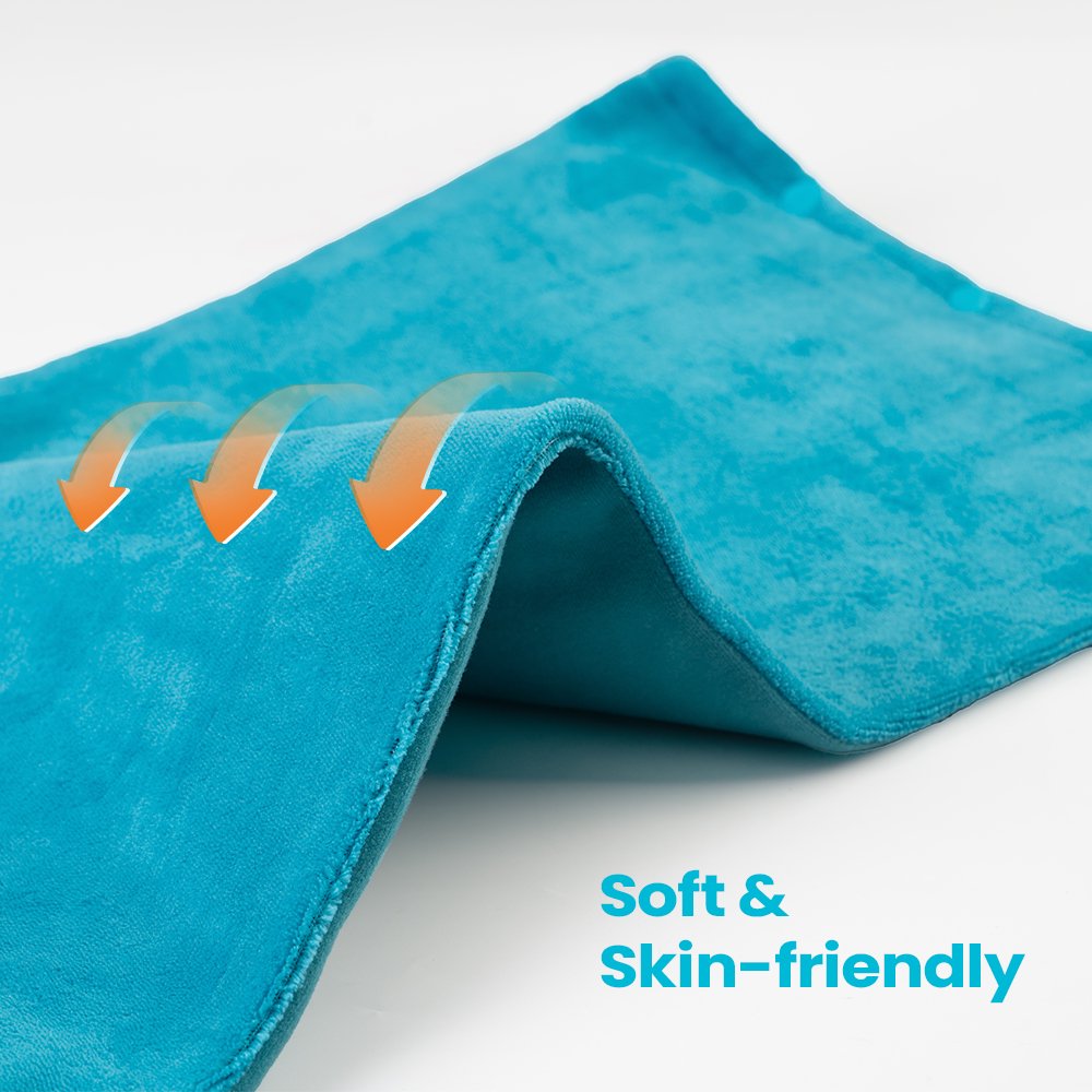 Cowin 12" x 24" Heating Pad with 3 Heat Settings Auto Shut Off,Machine Washable Removable Cover Blue