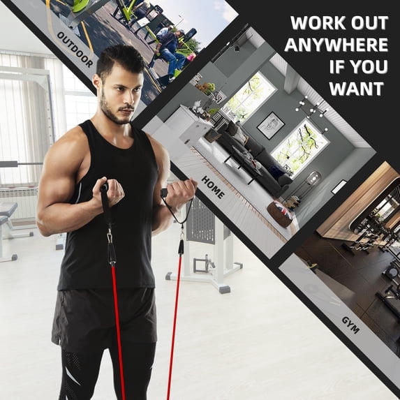 Cowin Resistance Bands Set with Handles for Stretching, Gym, Muscle Training, and Home Workouts