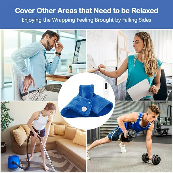 Cowin Electric Heat Pad for Neck and Shoulders, Heating Pad with 4 Heat Settings & Auto Shut Off, Machine Washable Heating Pad, Gifts for Family, Blue