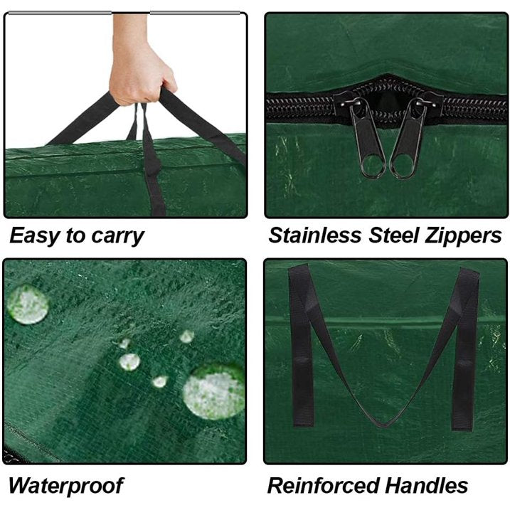 Cowin 9 ft Christmas Tree Storage Bag , for Big Artificial Xmas Tree/Holiday Trees, Green (60X20X30in)