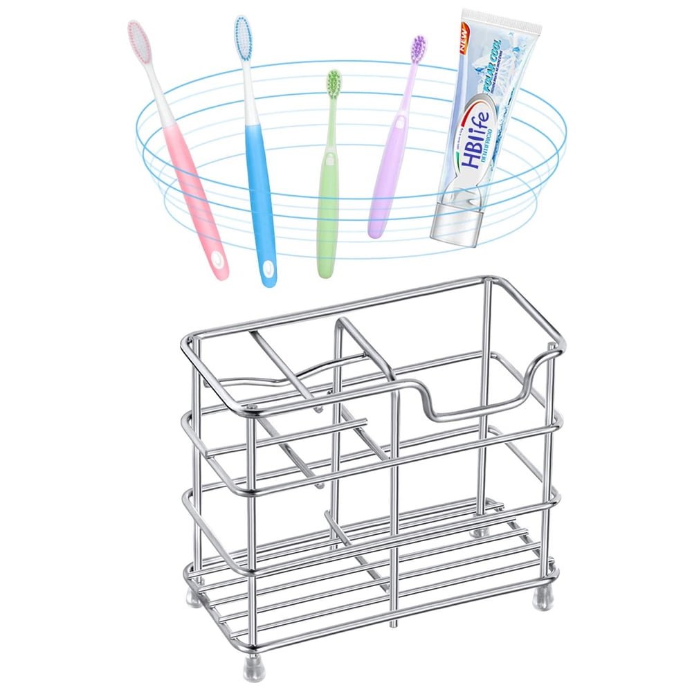 Stainless Steel Bathroom Toothbrush Holder Toothpaste Holder