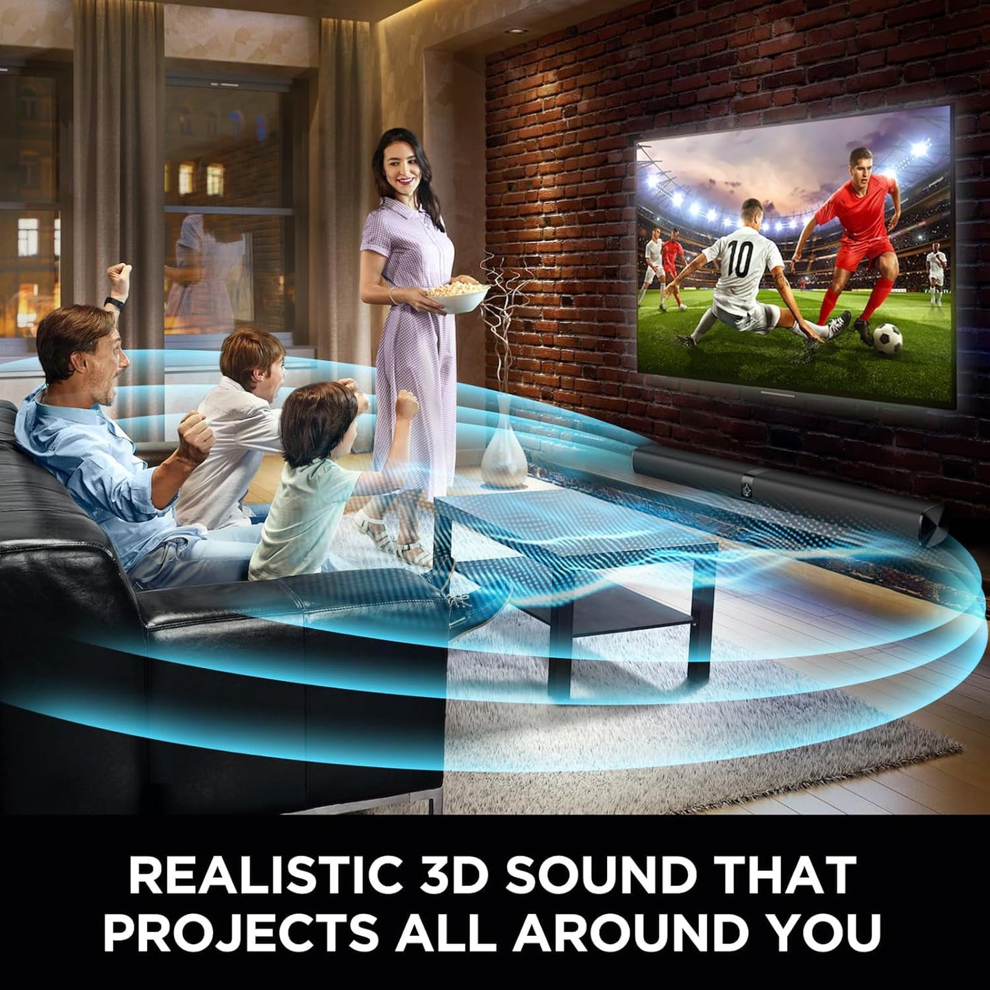 COWIN Sound Bar for TV, 2-in-1 Detachable Soundbar with Auto Volume Boost, TV Speakers with 3 EQ Modes, Bluetooth 5.3/ARC/Opt/AUX Connection for PC/Gaming/Projectors