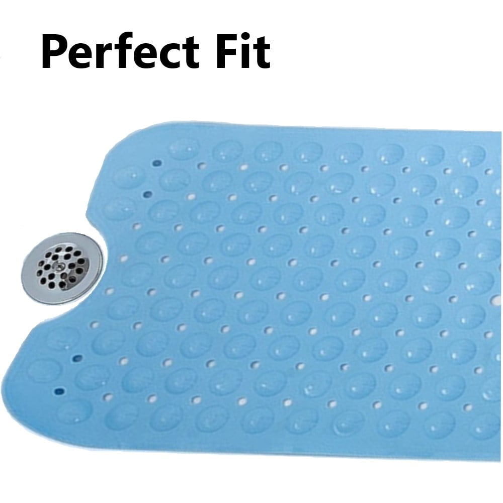 Bath Tub Mat, 39 x 16 Inches Anti Slip Material Blue