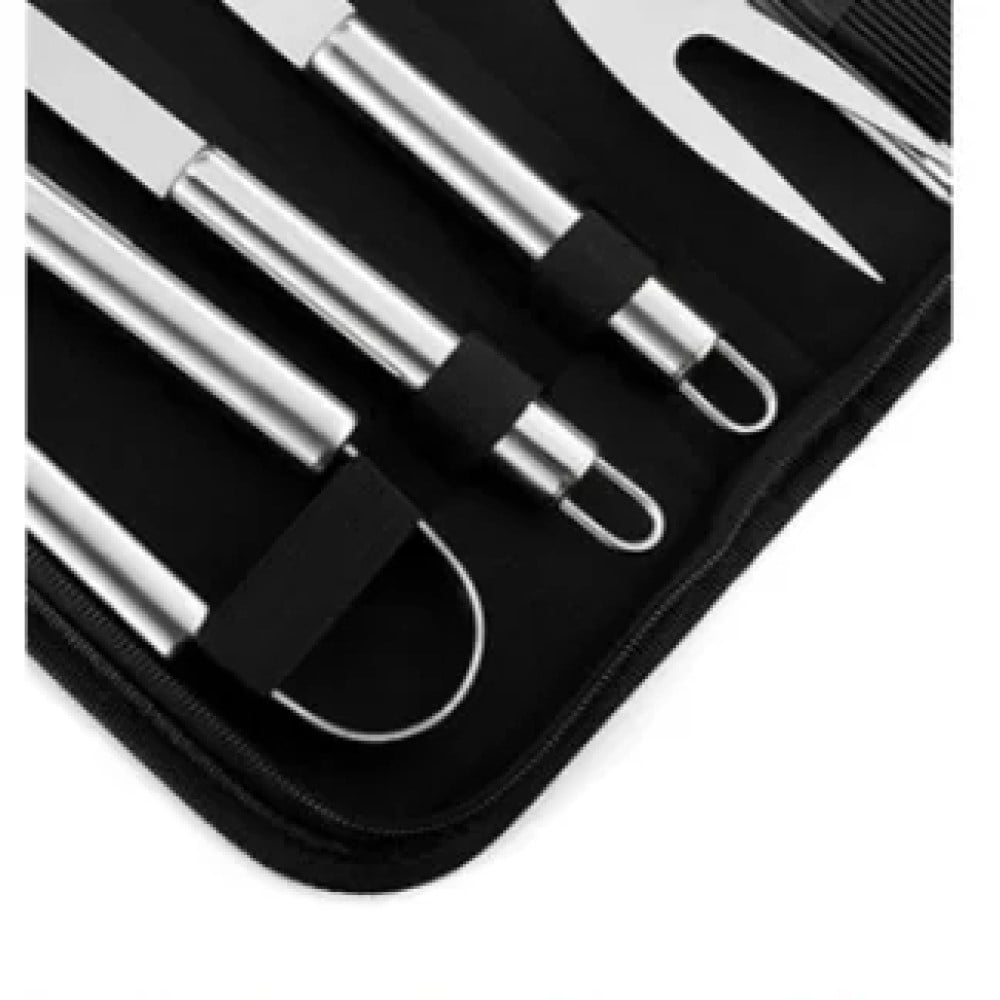 Grilling Accessories BBQ Grill Tools Set, 9 Pieces Stainless Steel Grill Kit with Case, Barbecue Utensil Tool