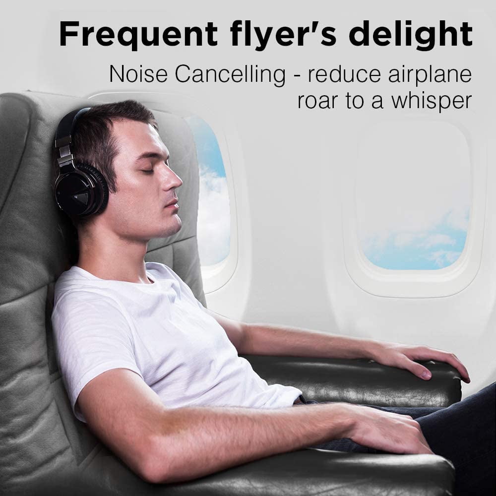 COWIN E7 Active Noise Cancelling Headphones Bluetooth Headphones with Mic Deep Bass Wireless Headphones Over Ear(Black)