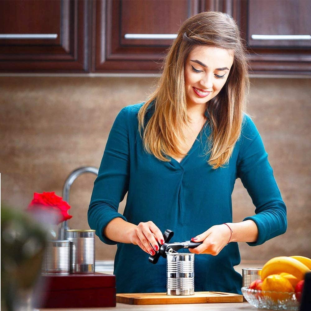 Cowin Can Opener Manual Cutting Can Opener Safe Smooth Edge Stainless Steel Ergonomic Can Opener Kitchen Restaurant