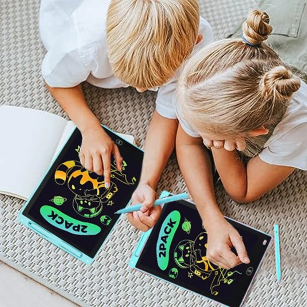 COWIN Kids Toys 2 Pack LCD Writing Tablet, 12 in Colorful Toddler Drawing Pad Doodle Board Erasable, Educational Learning Toys Birthday Gifts for Girls Boys