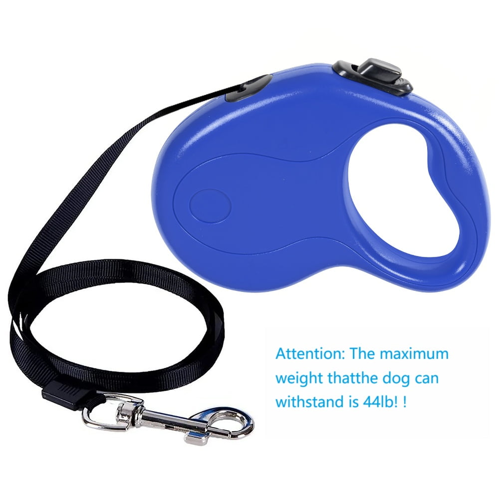 Retractable Dog Leash 16ft Pet Walking Leash with Anti-Slip Handle Hand Brake Blue