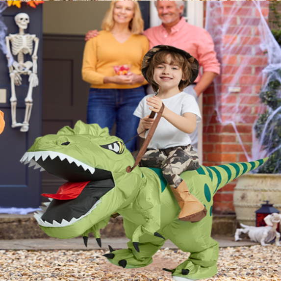 Inflatable Dinosaur Costume for Boys Girls Halloween Cosplay Party