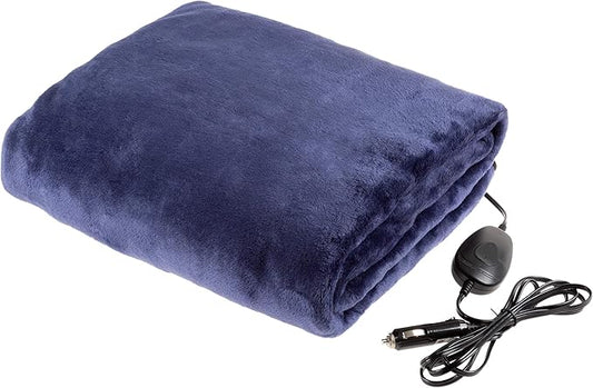 Electric Car Blanket 3 Settings, Auto Shutoff-for Road Trips, Tailgating, Camping