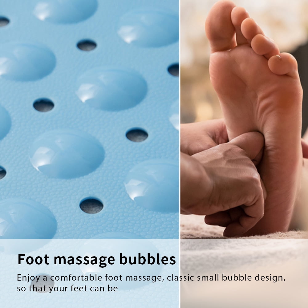 Bath Tub Mat, 39 x 16 Inches Anti Slip Material Blue
