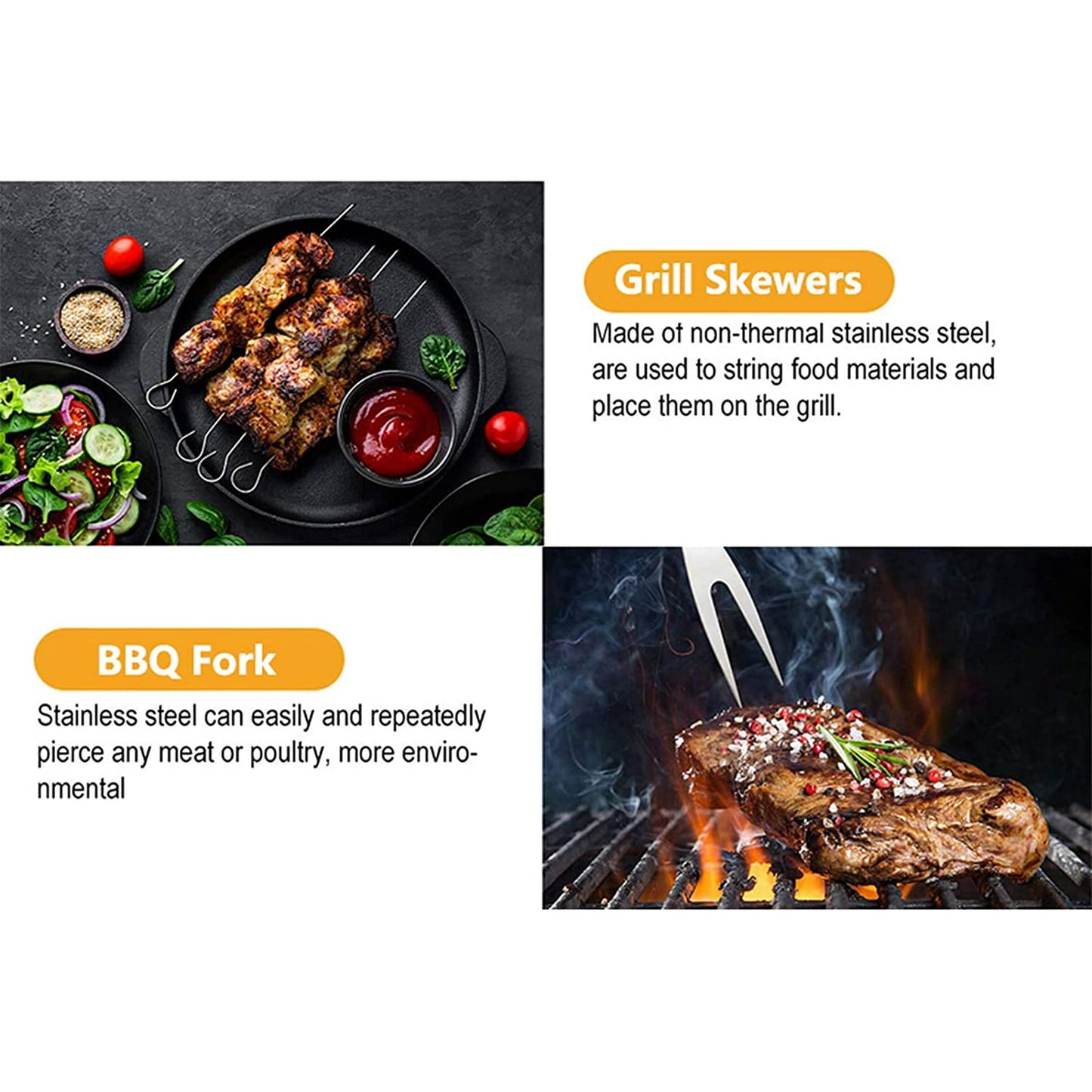 21 Pieces Complete Grill Accessories Kit, Very Best Grill Gift on Birthday Wedding - Professional BBQ Accessories Set for Outdoor Camping Grilling