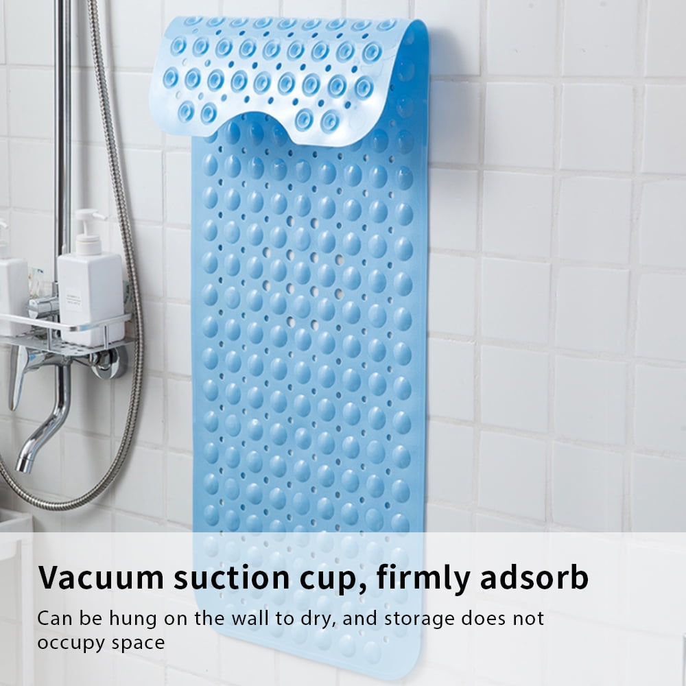Bath Tub Mat, 39 x 16 Inches Anti Slip Material Blue