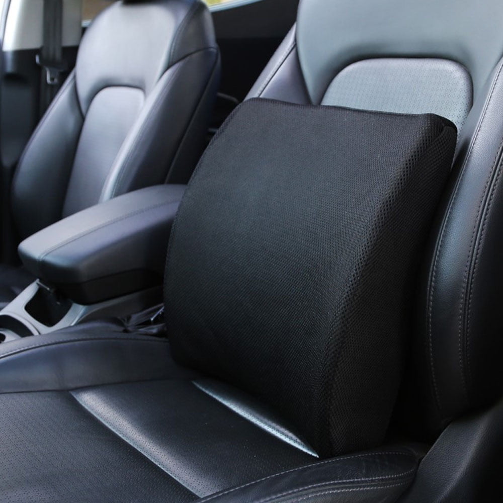 Ergonomic Lumbar Support Pillow - Elevates Lower Back Comfort - Pure Memory Foam - Use in Car or Office Chair - Fits Most Seats - Breathable Mesh - Washable Cover