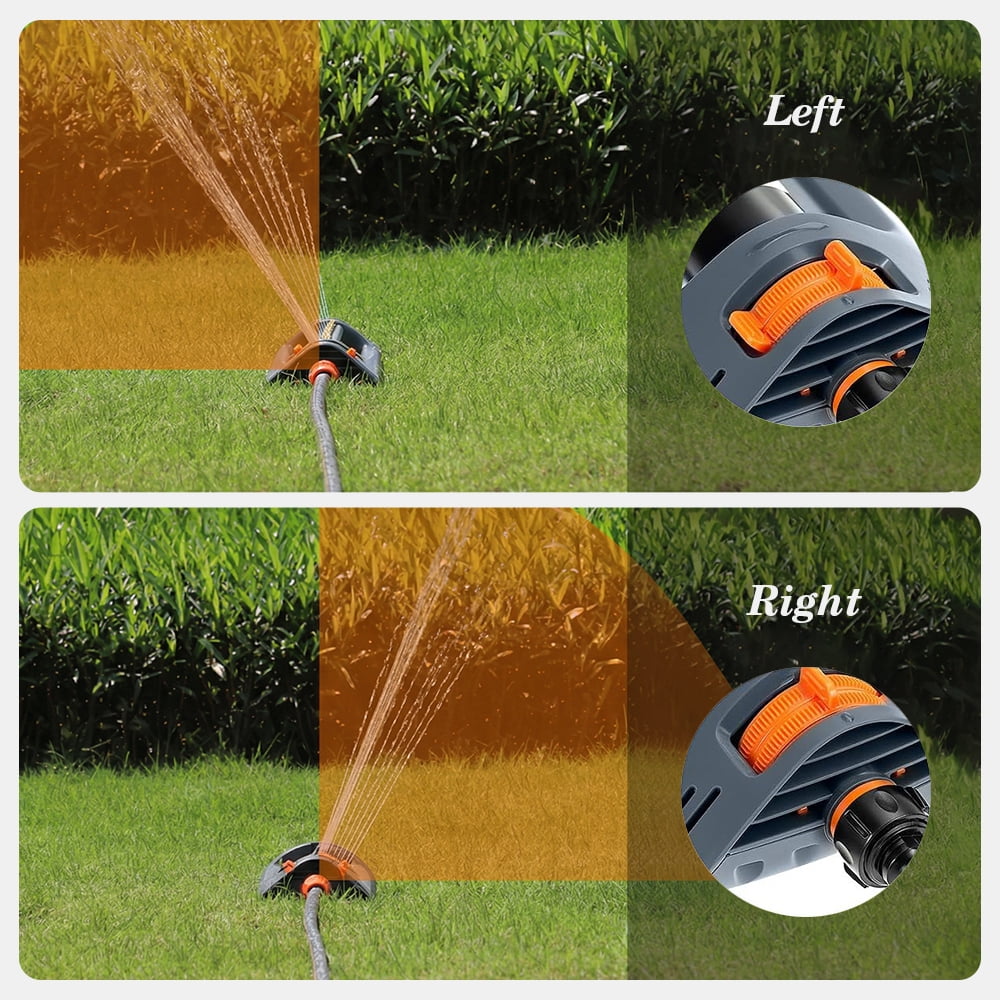 Lawn Sprinkler 19 Hole Nozzles 4 Spray Modes for Yard, Garden Water Oscillating Sprinkler with Spray Jet Cleaning Needle