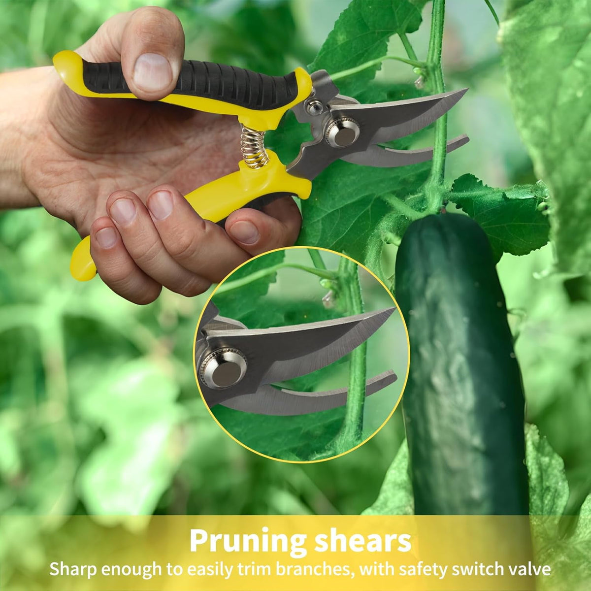 Cowin Garden Tools Set 5 Piece Floral Heavy Duty Gardening Tools with Pruning Shears / Hand Trowel / Transplanter / Hand Rake / Gardening Gloves, Delicate Garden Gift