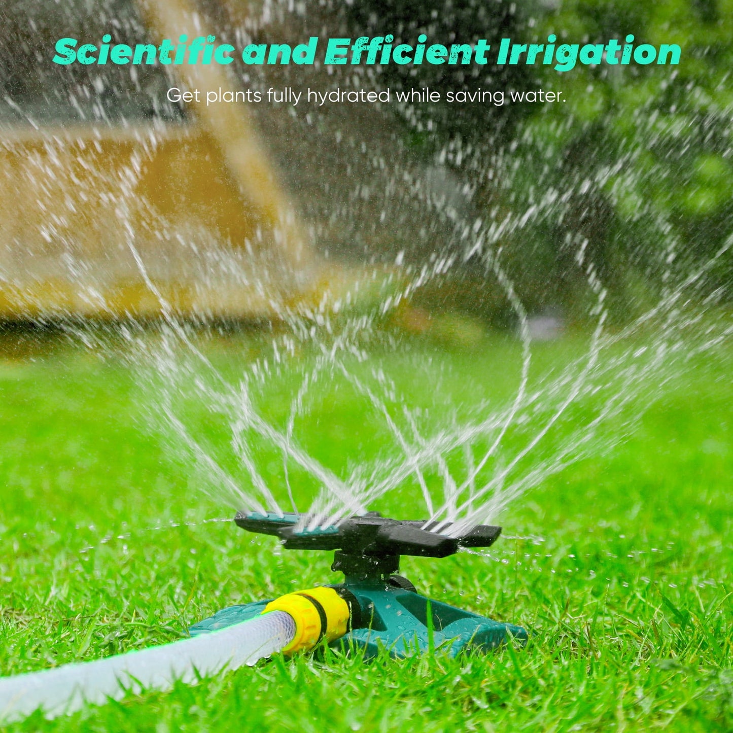 Sprinklers for Yard, Large Coverage Area, 5 Arms, 20 Nozzles, Household Automatic Irrigation System for Plants