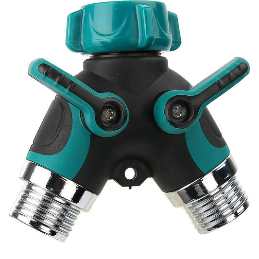 Aedavey 2 Way Hose Splitter, 2 Way Water Splitter Heavy Duty, Garden Faucet, Faucet Splitter, Hose and Splitter, Garden Hose and Splitter, Hose Bib Splitter, with Shut off Valve