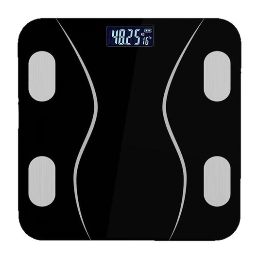 COWIN Smart Digital Body Fat Scale Rechargeable Bluetooth Connection Electronic Bathroom Scale Personal Bathroom Scale 180kg Capacity Minimalist Design White Edition, Black