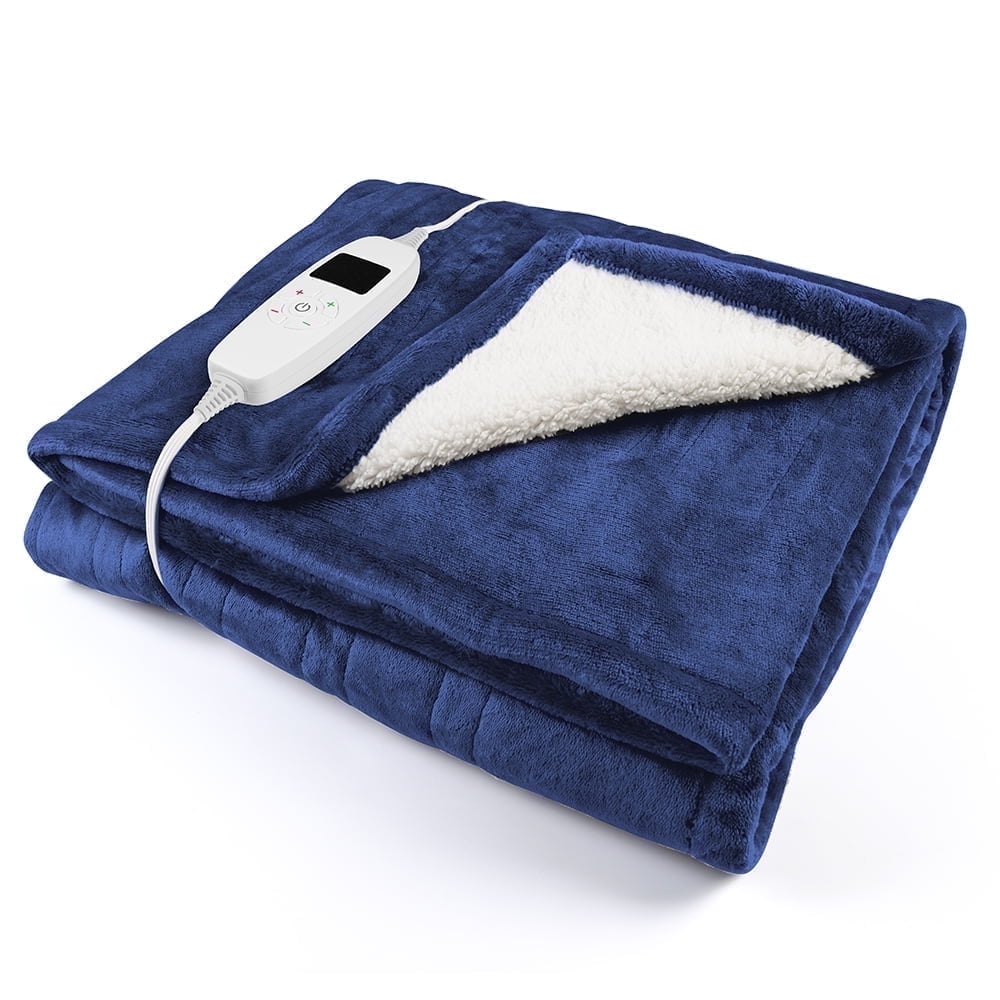 Uncahome Electric Heated Throw Blanket 50''x60'' with 10 Heating Levels, Automatically Shut Down after 8h with Overheat Protection Machine Washable